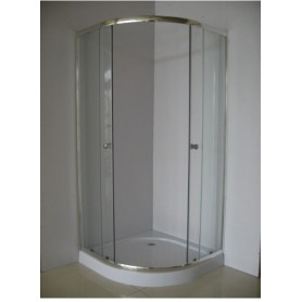 Box semicircolare MATRIX 185 vetro trasparente 6mm 80x80