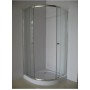 Box semicircolare MATRIX 185 vetro trasparente 6mm 80x80