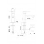 Miscelatore monocomando per lavabo con scarico 1"1/4"