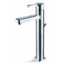 Miscelatore monocomando versione alta per lavabo d'appoggio con scarico 1"1/4"