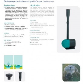 Elettropompa per fontana con giochi d'acqua xkf-75p